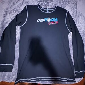 Rare old school 1st DDPYOGA long-sleeve black thermal shirt